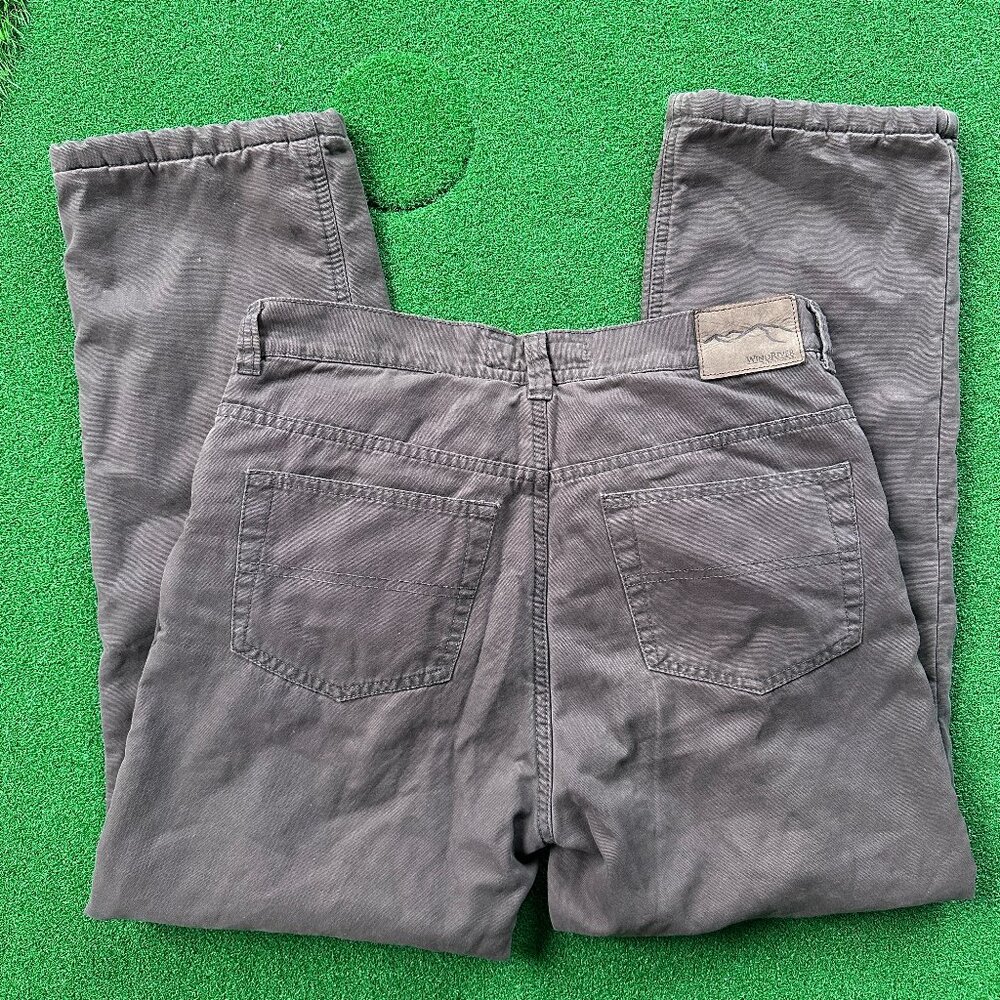 Windriver Water Repellent Lined Thick Warm Mens Work Pants Brown - 34x30 - Picture 8 of 10